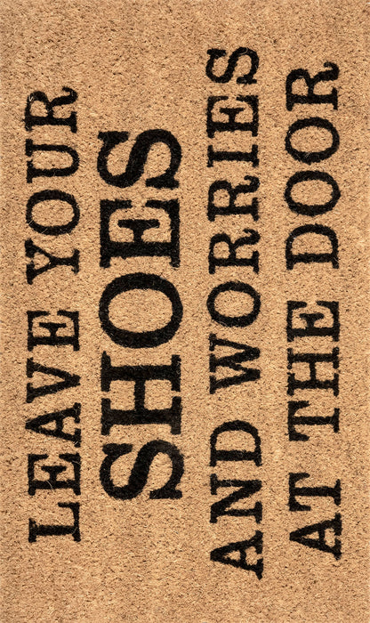 Natural Coir Doormat with Welcome Message for Home Entry