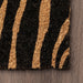 Natural Coir Doormat with Zebra Stripes 45x75 cm