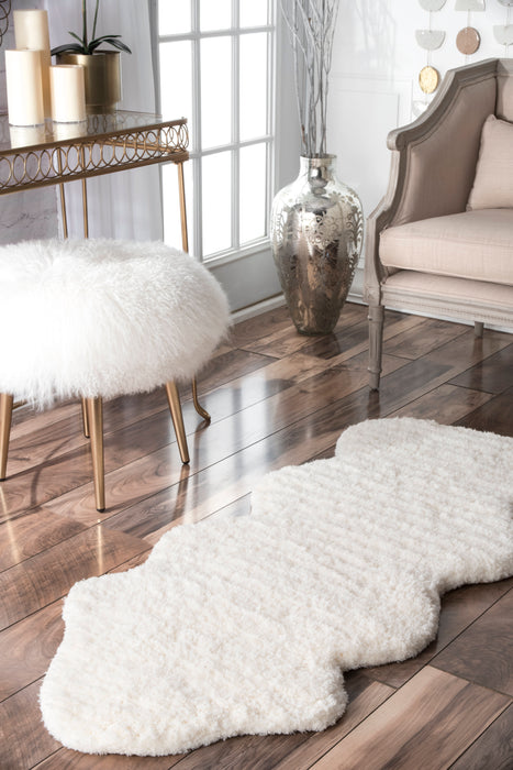 Natural Faux Hide Rug 120cm x 150cm