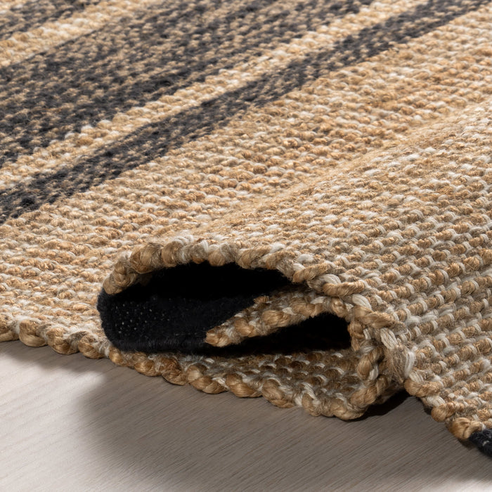 Natural Fiber Striped Fringe Area Rug 120x180 cm