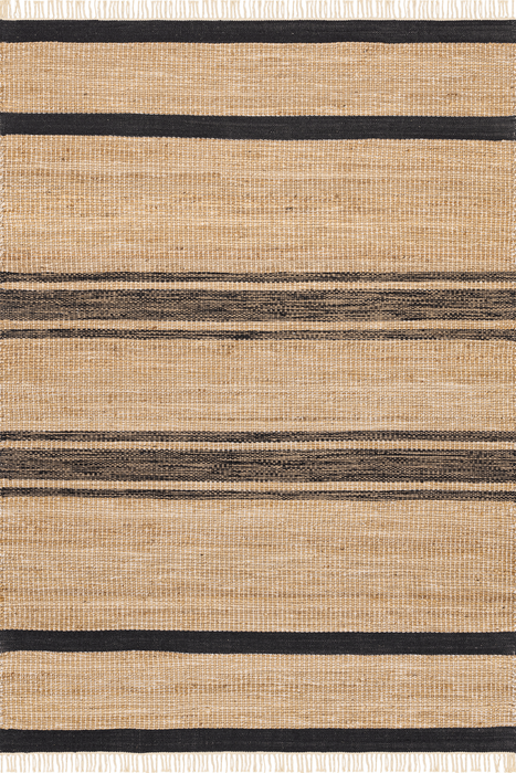 Natural Fiber Striped Fringe Area Rug 120x180 cm
