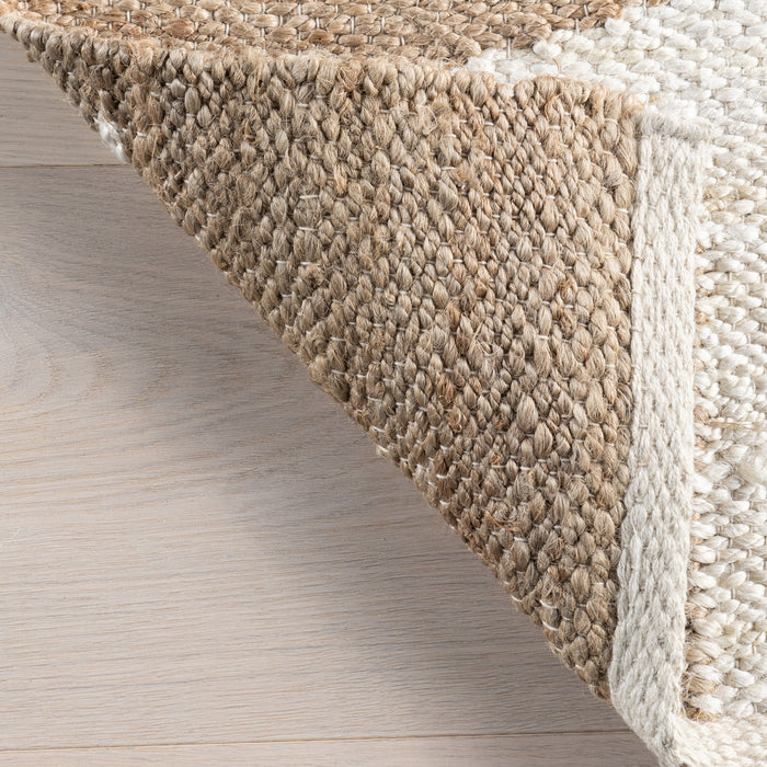 Natural Geometric Area Rug 152 x 244 cm