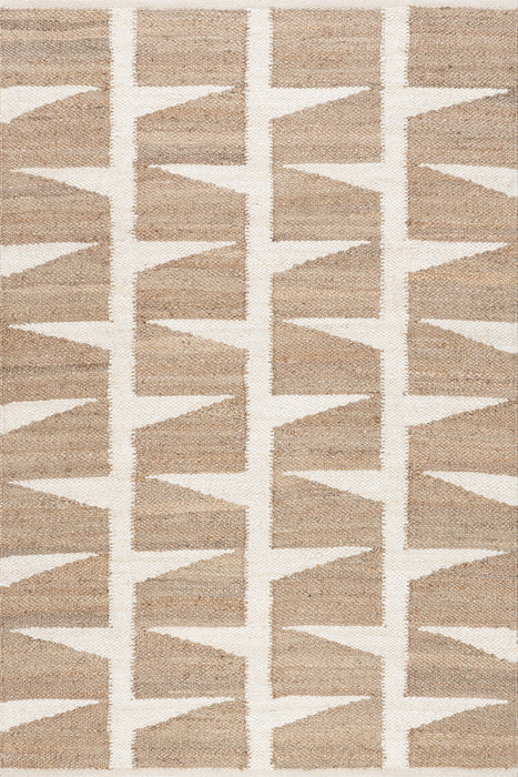 Natural Geometric Area Rug 152 x 244 cm