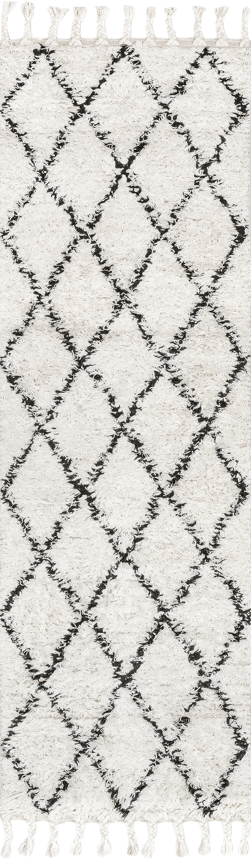 Natural Hand Knotted Wool Shag Rug 120x180 cm