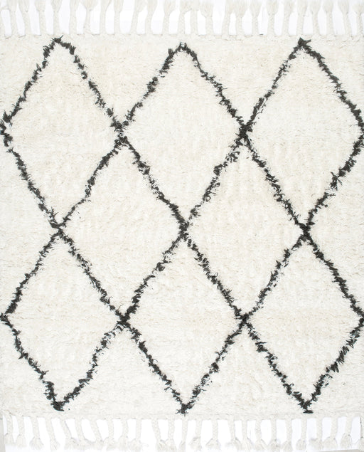 Natural Hand Knotted Wool Shag Rug for Home Decor