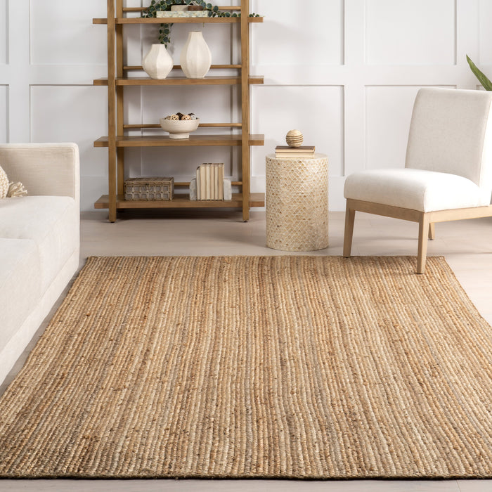 Natural Handmade Jute Braided Area Rug 120 cm