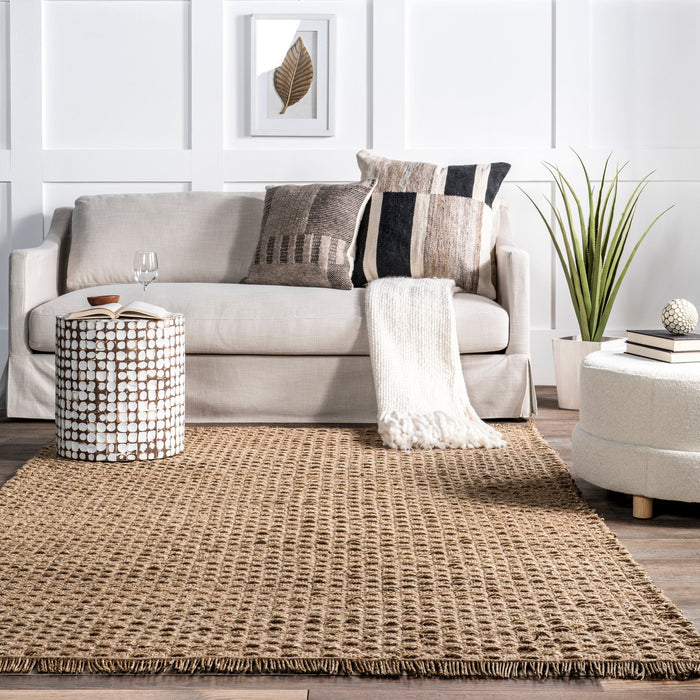 Natural Handmade Jute and Seagrass Area Rug