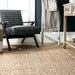 Natural Handwoven Jute Area Rug 160cm Durable Design