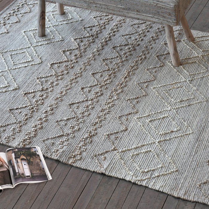 Alfombra de área tejida a mano de cáñamo natural para uso en el interior