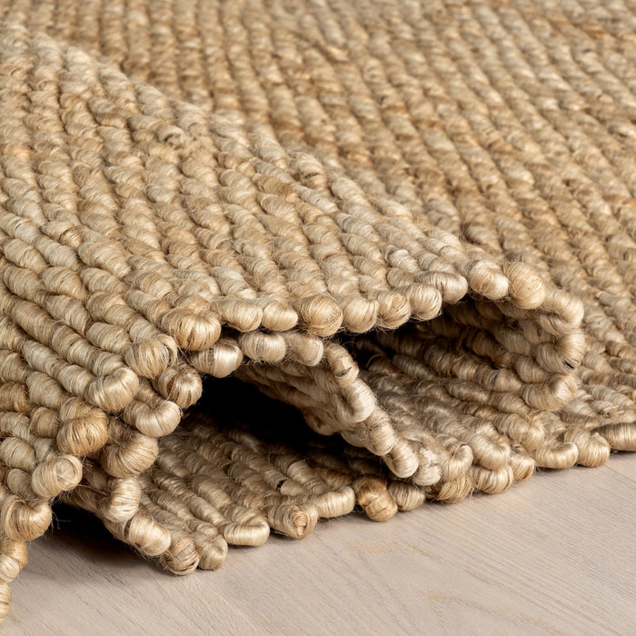 Natural Jute Area Rug 100% Handmade 120 cm Diameter