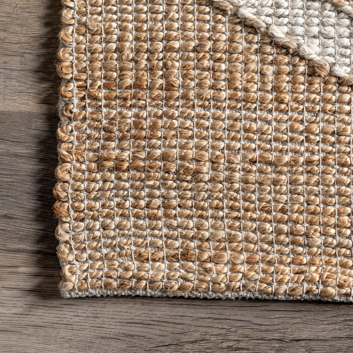 Natural Jute Area Rug 100% Handmade Organic Design