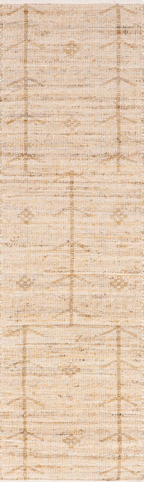 Natural Jute Area Rug With Arrow And Diamond Design