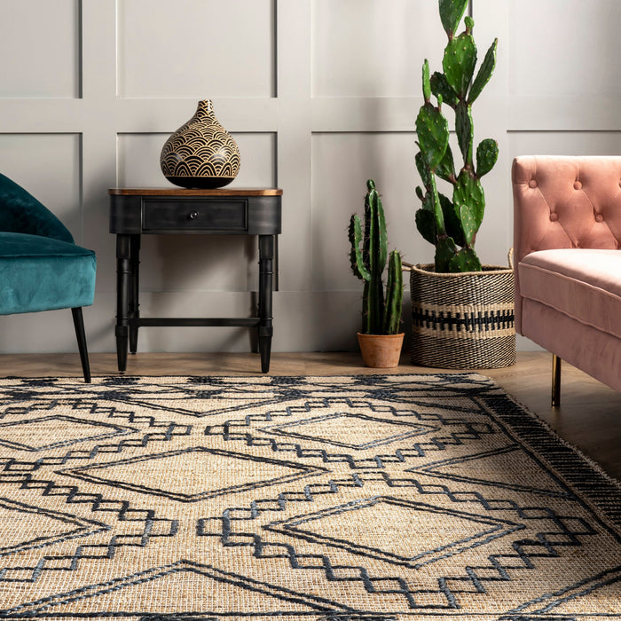 Natural Jute Area Rug for Home Decor 60x90 cm