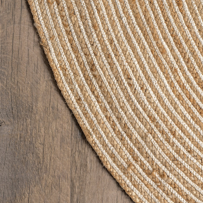 Natural Jute Braided Area Rug 60x90 cm