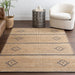 Natural Jute Cotton Diamond Area Rug 160cm