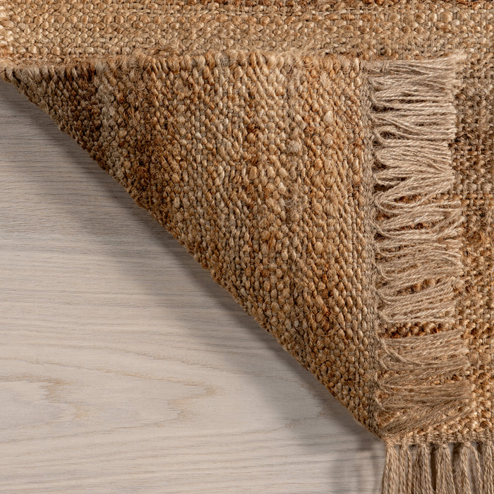 Natural Jute Crosshatch Area Rug 90x150 cm