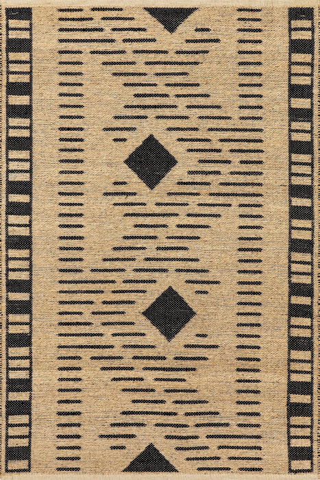 Natural Jute Geometric Area Rug 120cm