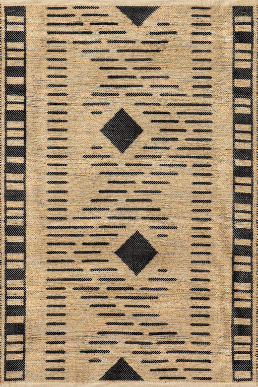 Natural Jute Geometric Area Rug 120cm