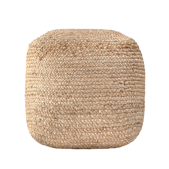 Natural Jute Pouf for Extra Seating or Footrest