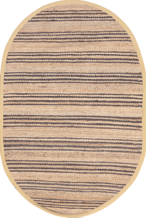 Natural Jute Striped Area Rug 150 x 240 cm