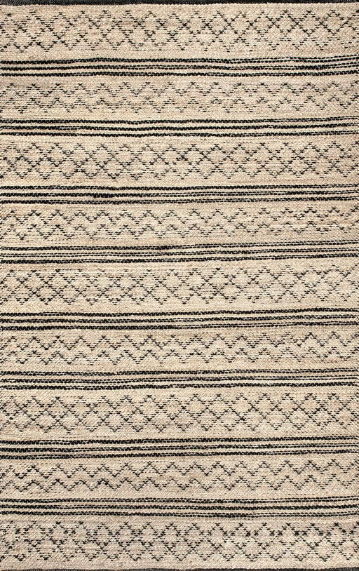 Natural Jute Striped Area Rug for Home Decor