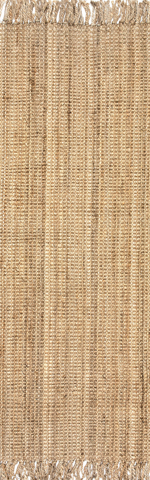 Tappeto in iuta naturale con nappe, 100% fatto a mano, 120 cm