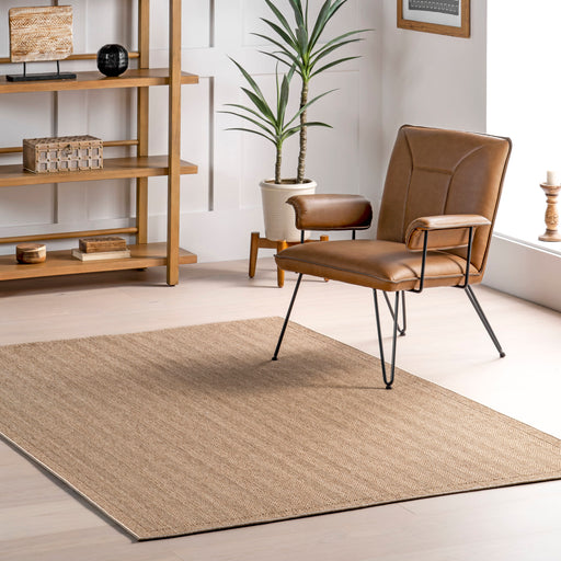 Natural Lined Weave Area Rug For Living Room And Bedroom