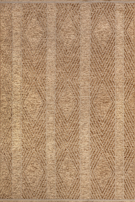 Natural Patterned Lined Area Rug 180x120 cm