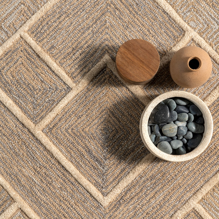 Natural Sansa Maze Area Rug for Home Decor