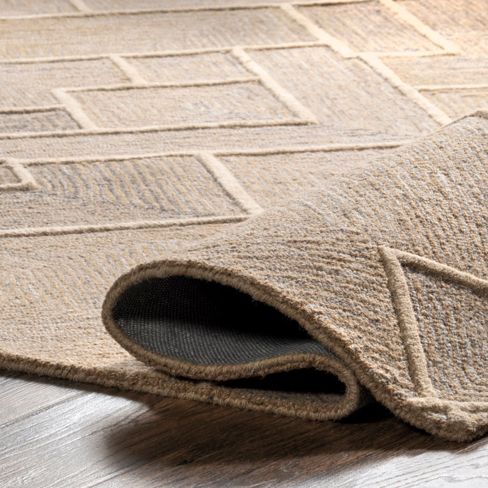 Natural Sansa Maze Area Rug for Home Decor