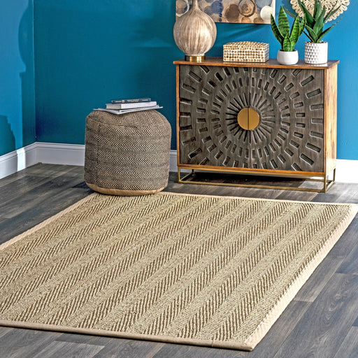 Natural Seagrass Herringbone Area Rug 120x180 cm