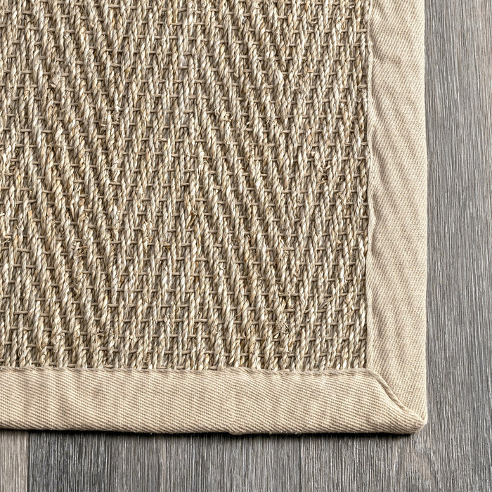 Natural Seagrass Herringbone Area Rug 120x180 cm