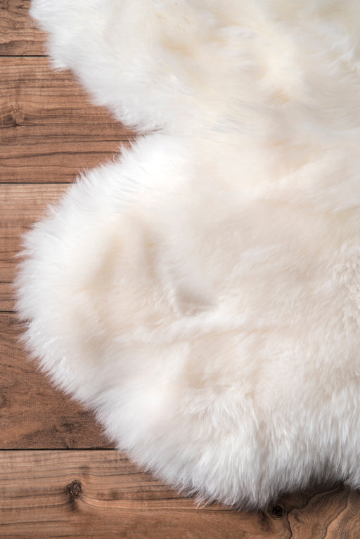 Natural Sheepskin Double Pelt Rug 46cm x 160cm
