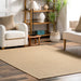 Natural Sisal Rug with Pinstriped Design for Home Decor