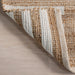 Natural Striped Area Rug 50x80 cm
