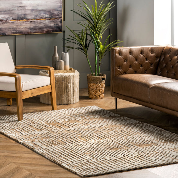 Natural Textured Area Rug for Coastal Home Decor