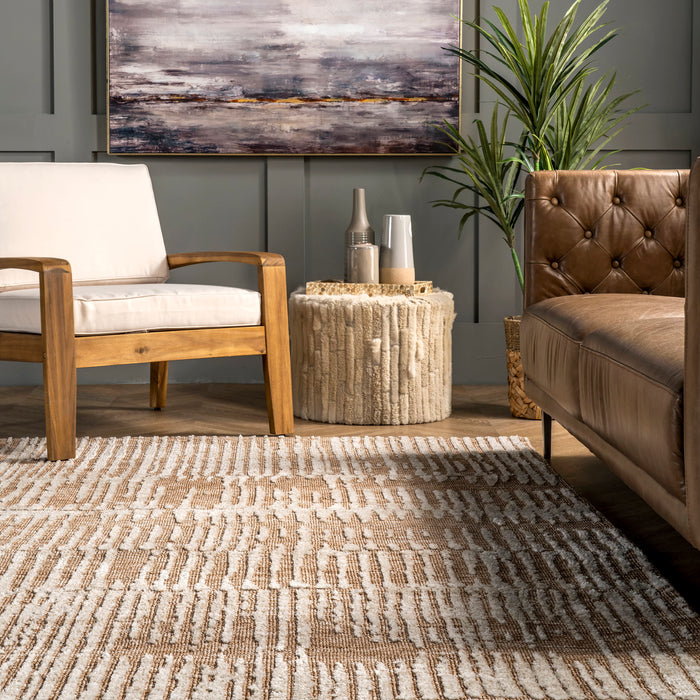 Natural Textured Area Rug for Coastal Home Decor