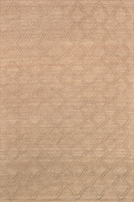 Natural Textured Trellis Area Rug 100% Recycled PET