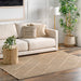 Natural Trellis Area Rug 152 cm Soft Durable Comfort