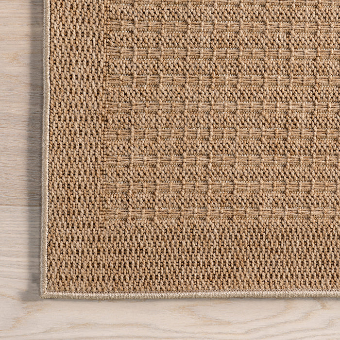 Natural Weave Area Rug with Krystal Border 160x230 cm