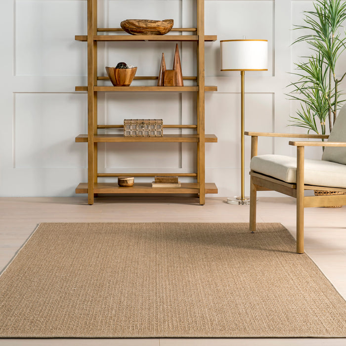 Natural Weave Area Rug with Krystal Border 160x230 cm