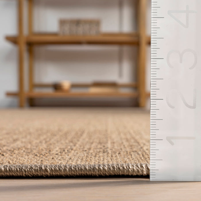 Natural Weave Area Rug with Krystal Border 160x230 cm