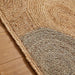 Naturals Hand-Woven Jute Flatweave Circles Natural/Bleach Rug