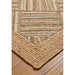 Naturals Hand-Woven Jute Flatweave Squares Natural/Bleach Runner