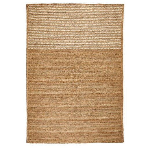 Naturals Hand-Woven Jute Flatweave Stripes Natural/Bleach Rug