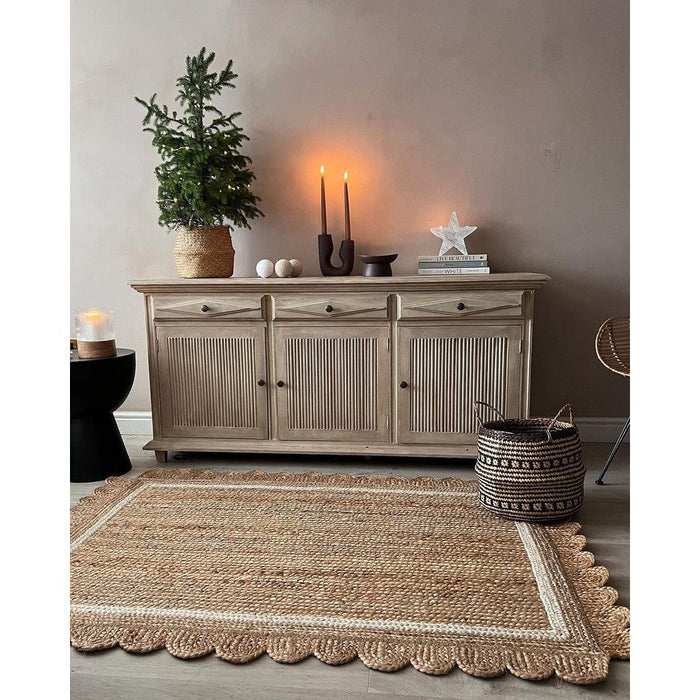 Naturals Jute Border Border Flatweave Natural/Bleach Alfombra