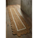 Naturals Jute Scallop Border Flatweave Natural/Bleach Runner