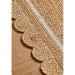 Naturals Jute Scallop Border Flatweave Natural/Bleach Runner