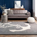 Nautical Anchor Area Rug 120x180 cm