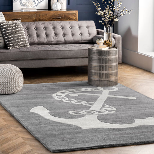 Nautical Anchor Area Rug 120x180 cm